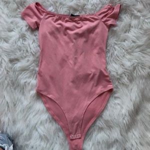 Pink off the shoulder bodysuit FOREVER 21